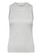 High Neck Rib Tank Top Grey GANT