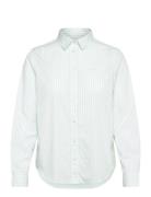 Reg Classic Poplin Striped Shirt Green GANT