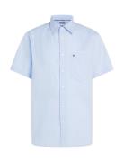 Flex Poplin Solid S/S Shirt Blue Tommy Hilfiger