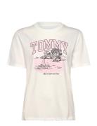 Tjw Rlx Tonal Tropics Tee White Tommy Jeans