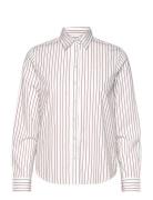 Reg Poplin Thin Striped Shirt White GANT