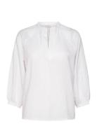Linen Ss Blouse White GANT