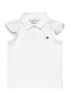 Ruffled Shield Pique Top White GANT