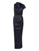 Iris Satin Dress Navy Ahlvar Gallery