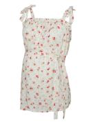 Mlora Lia Strap Wo Top 2F White Mamalicious