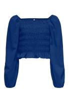 Koghelene Puff Sleeve Top Wvn Blue Kids Only