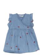 Dress Ss Emb. Chambray Blue Minymo