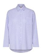 Jacket Ls Seersucker Check Blue Hunkemöller