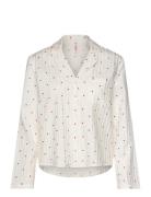 Jacket Ls Co Jacquard Hearts White Hunkemöller