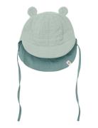 Summer Hat Ears Muslin Green Huttelihut