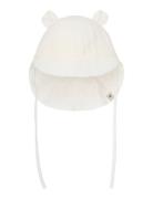 Summer Hat Ears Muslin Cream Huttelihut