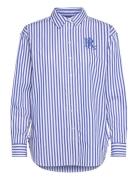 Relaxed Fit Striped Broadcloth Shirt Blue Lauren Ralph Lauren