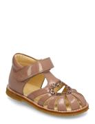 Sandals - Flat - Closed Toe - Brown ANGULUS