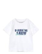 T-Shirt .-- Crew White Mango