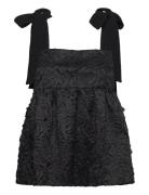 Contrasted Tie Top, 2320 Fil Coupé Black STINE GOYA