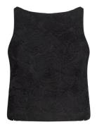 Flower Mesh Boatneck Top Black ROTATE Birger Christensen