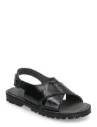Sandals - Flat - Open Toe - Op Black ANGULUS