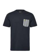 Stripe Pocket T-Shirt Black Lyle & Scott