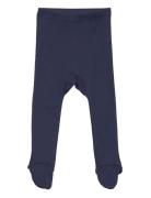 Baby Rib Tights W. Feet Navy Copenhagen Colors