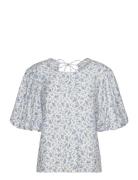 Mschcajsa Karalynn 2/4 Top Aop Blue MSCH Copenhagen