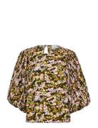 Slfevie 3/4 Plisse Top B Patterned Selected