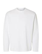 Slhlooseoscar Ls O-Neck Tee Noos White Selected