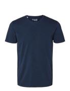 Slhnewpima Ss O-Neck Tee Noos Navy Selected