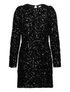 Slfcolyn Ls Short Sequins Dress B Black Selected