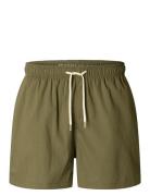 Slhcooper Seersucker Swimshorts Green Selected