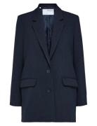 Slfrita Ls Relaxed Blazer D Sap Mel Noos Navy Selected