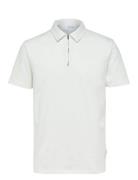 Slhrelax-Terry Ss Zip Polo Ex White Selected