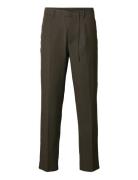 Slh190-Reg Tapered Leroy Pleat Pant Noos Brown Selected