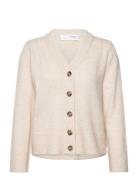 Slfmaline New Ls Knit Short Cardi Noos Cream Selected