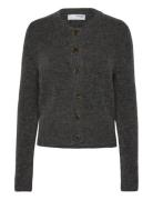 Slfsia Ras Ls Knit Cardigan Noos Grey Selected