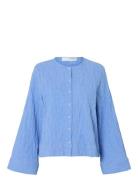 Slfcoria Ls Shirt B Blue Selected