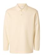 Slhrelaxwayne Ls Polo Sweat Cream Selected