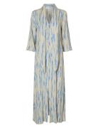 Slfbaela 3/4 Aop Ankle Dress B Blue Selected