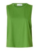 Slfessential Sl Boxy Tank Top Noos Green Selected