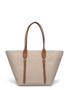 Lg Buckle Tote Beige Michael Kors