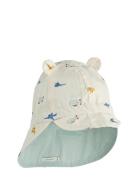Gorm Reversible Sun Hat With Ears Cream Liewood