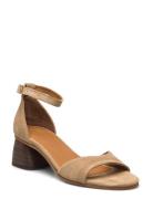 Sandals - Block Heels Beige ANGULUS