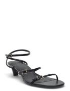 Kitten-Heel Sandals With Buckle Black Mango