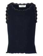 Rkbalta Modal Sl Short Lace Top Navy Rosemunde Kids