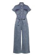 Mathildell Jumpsuit Ss Blue Lollys Laundry