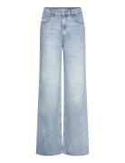 Danila High-Waisted Wide-Leg Jeans Blue Mango