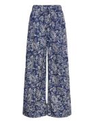 Printed Cotton Trousers Navy Mango