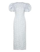 Jacquard Midi Puffy Dress Blue ROTATE Birger Christensen