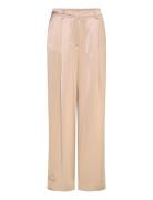 Sarah Elastic Waist Satin Pants Gold Malina