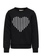 Koglinna Heart O-Neck Sweat Ot Swt Black Kids Only