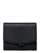 Pebbled Small Cameryn Flap Wallet Black Lauren Ralph Lauren